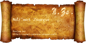 Német Zsanna névjegykártya